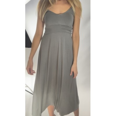 Srebrno szara sukienka Mixit z wiskozy rozm. L