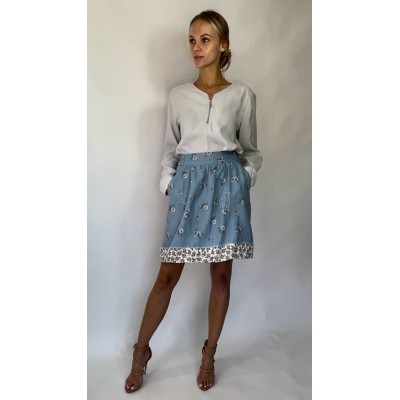 Spódnica z lnu i wiskozy Loft Outlet rozm. XS-S