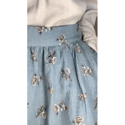 Spódnica z lnu i wiskozy Loft Outlet rozm. XS-S