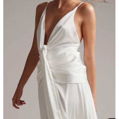 Asos Design Satynowa suknia ślubna rozm. XS