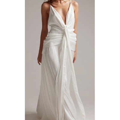 Asos Design Satynowa suknia ślubna rozm. XS