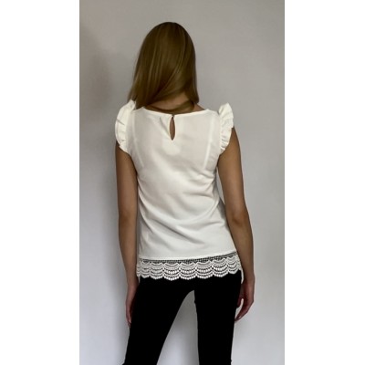 Bluzka zakończona koronką rozm. XS
