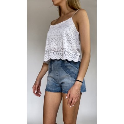Koronkowa biała bluzka NY