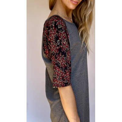 Sukienka z rękawami w kwiaty LulaRoe rozm. XL