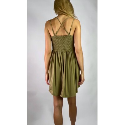 Asymetryczna sukienka khaki rozm. M-L