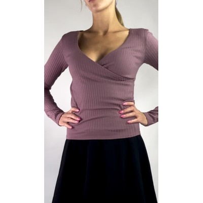 Prążkowana bluzka z dekoltem Cape Juby rozm. XS