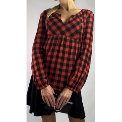 Rozszerzana bluzka w kratę Old Navy rozm. S