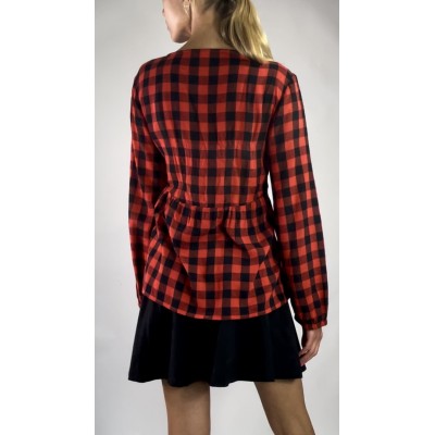 Rozszerzana bluzka w kratę Old Navy rozm. S