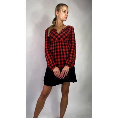 Rozszerzana bluzka w kratę Old Navy rozm. S