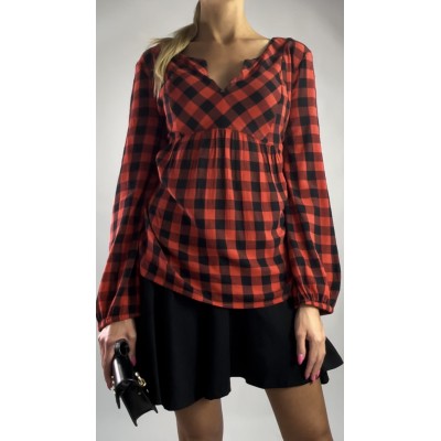 Rozszerzana bluzka w kratę Old Navy rozm. S