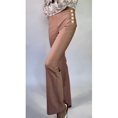 Łososiowe spodnie z guzikami Express rozm. M