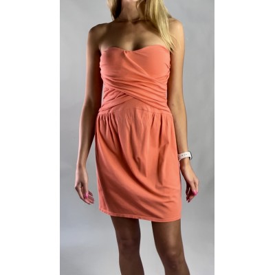 Koralowa sukienka bez ramiączek Bra Tops rozm. S